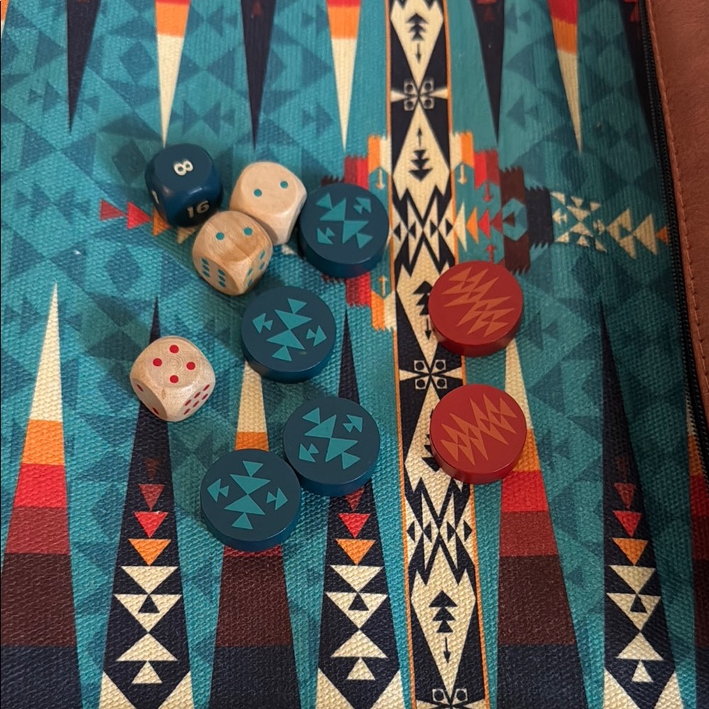 New Pendleton Backgammon Travel Roll-Up Game Camping Chief Joseph Blanket Gift - Picture 2 of 8